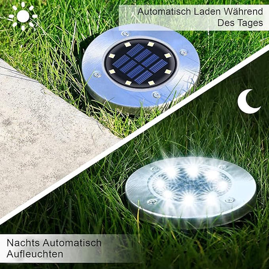 Solar Garden Lights – 2 Pcs, 8 LEDs Each